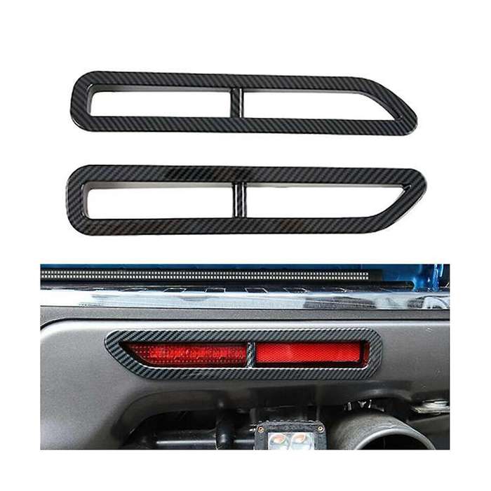Car Carbon Fiber Rear Tail Fog Light Lamp Frame Cover Trim for 2017-2019