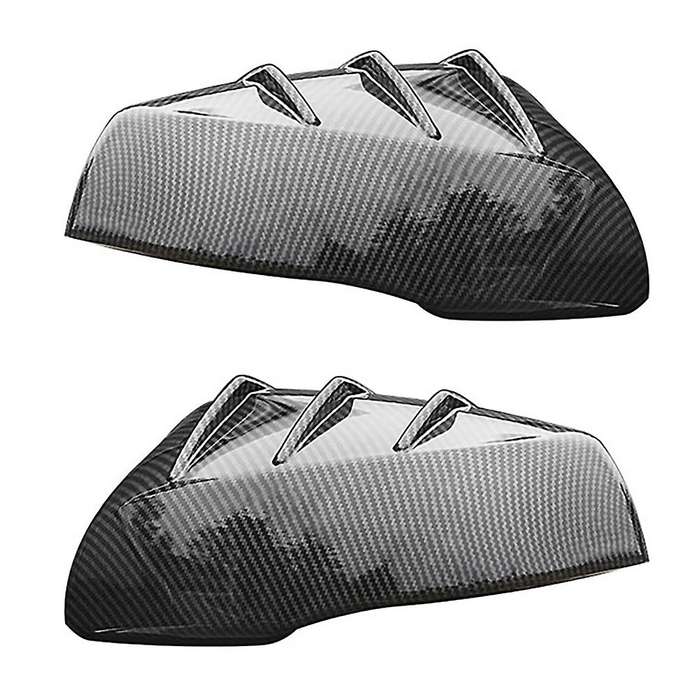 Car Carbon Fiber Rear View Rearview Side Glass Mirror Cover Trim Frame Side Mirror Caps for Alphard