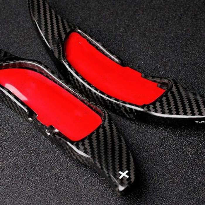 Car Carbon Fiber Steering Wheel Shifter Gear Paddle Extension Fit for A45 C63 2015-2018 Accessories