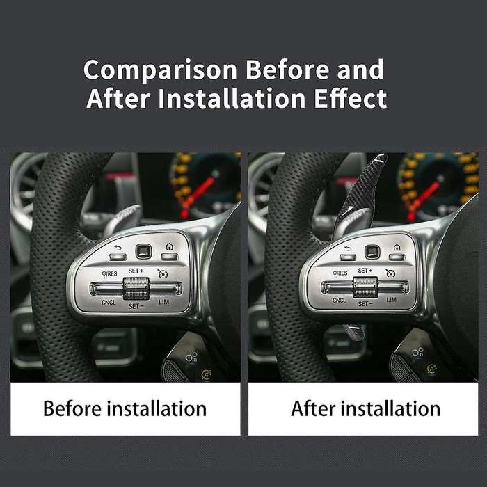 Car Carbon Fiber Steering Wheel Shifter Gear Paddle Extension Fit for A45 C63 2015-2018 Accessories