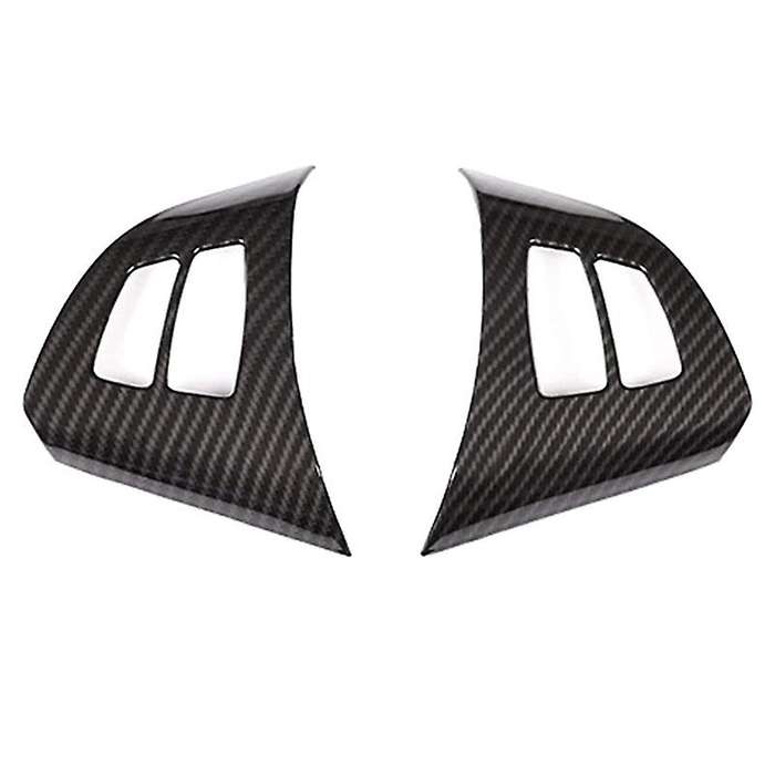 Car Carbon Fiber Style Interior Steering Wheel Switch Button Frame Cover Replacement Trim for X5 E70