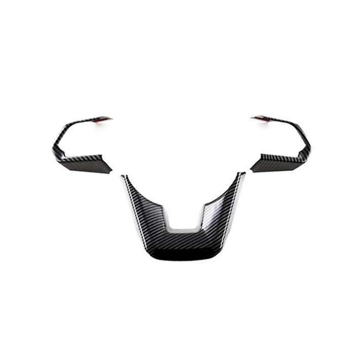 Car Carbon Fiber Style Interior Trim ABS Steering Wheel Cover Decorative Frame for Land Cruiser LC3