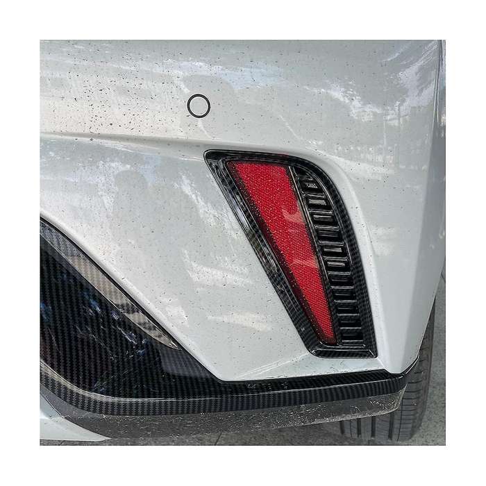 Car Carbon Fiber Style Rear Fog Light Lamp Frame Trim Stick for Dolphin Atto1 EA1 2022 2023