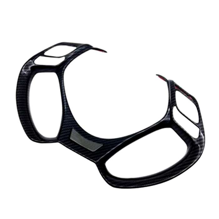 Car Carbon Fiber Styling Steering Wheel Cover Trim Interior Button Decoration for 2016-2019