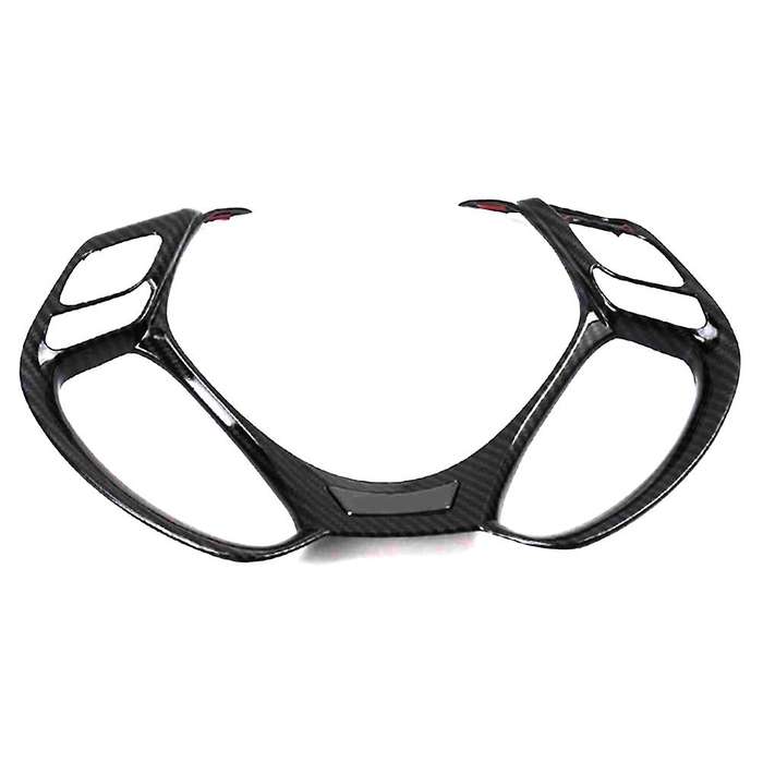 Car Carbon Fiber Styling Steering Wheel Cover Trim Interior Button Decoration for 2016-2019