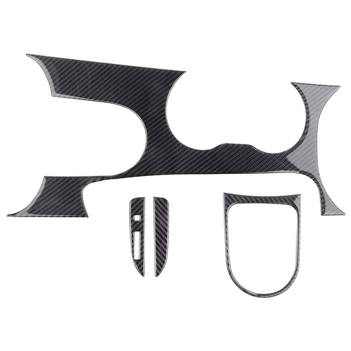 Car Carbon Fiber Transmission Water Cup Holder Decoration Sticker Cover,Inner Gearbox Cover, for 201