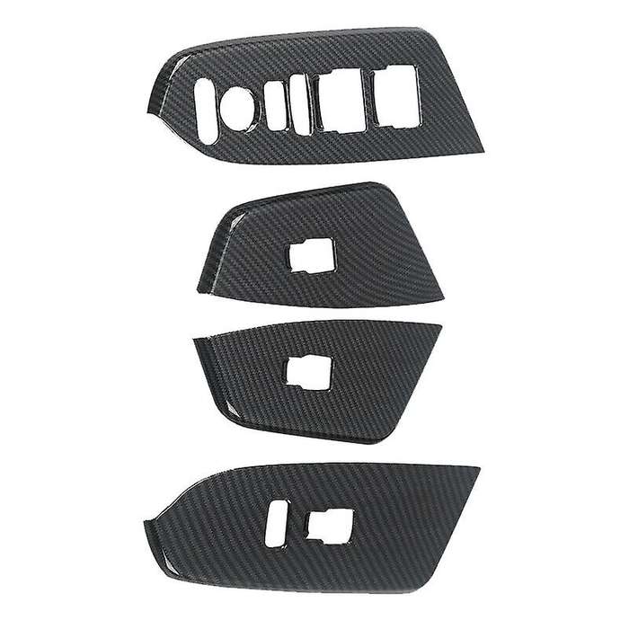Car Carbon Fiber Window Glass Switch Inner Door Armrest Cover Trim for -V 2017 2018 2019