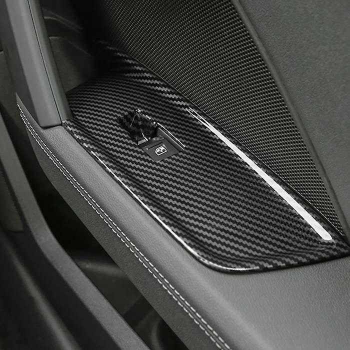 Car Carbon Fiber Window Glass Lift Button Trim Switch Cover Door Armrest Panel Sticker for  A3 8Y 20