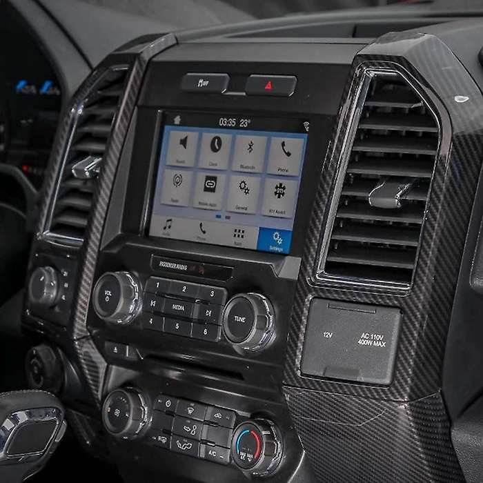 Car Carbon Fibre Central Console Panel Cover Trim Air Outlet Vent Frame Interior Accessories for 202