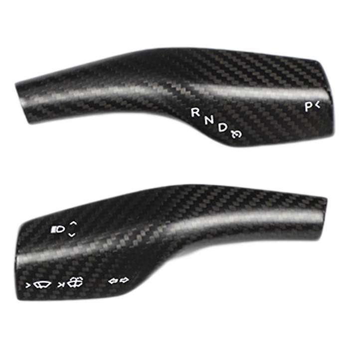 Car Carbon Fiber Wiper Shift Trim Steering Wheel Shift Paddle Cover Accessories for Model Y