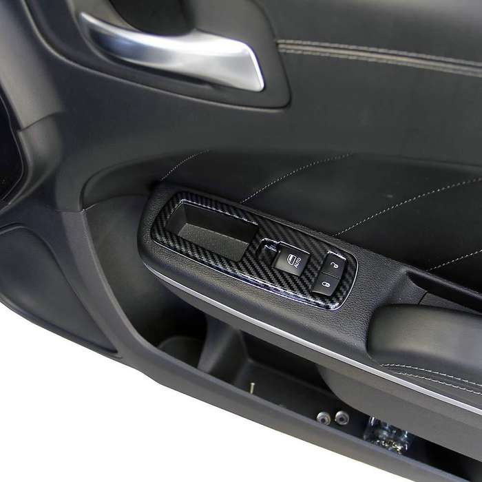 Car Carbon Fiber Window Lift Trim Switch Panel Cover Trim for Charger 2011-2020 Accessories
