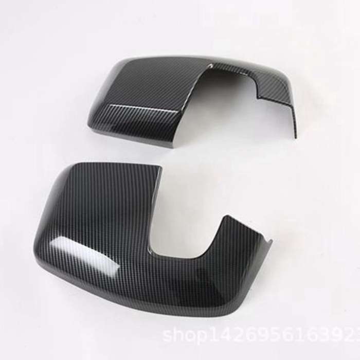 Car Carbon Rear View Rearview Side Glass Mirror Cover Trim Side Mirror Caps for Transit 2017 Tourne