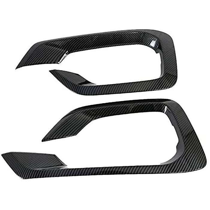 Car Carbon Look Front Fog Light Lamp Cover Trim Protect Frame for Grand Starex H-1 I800 2018-2020