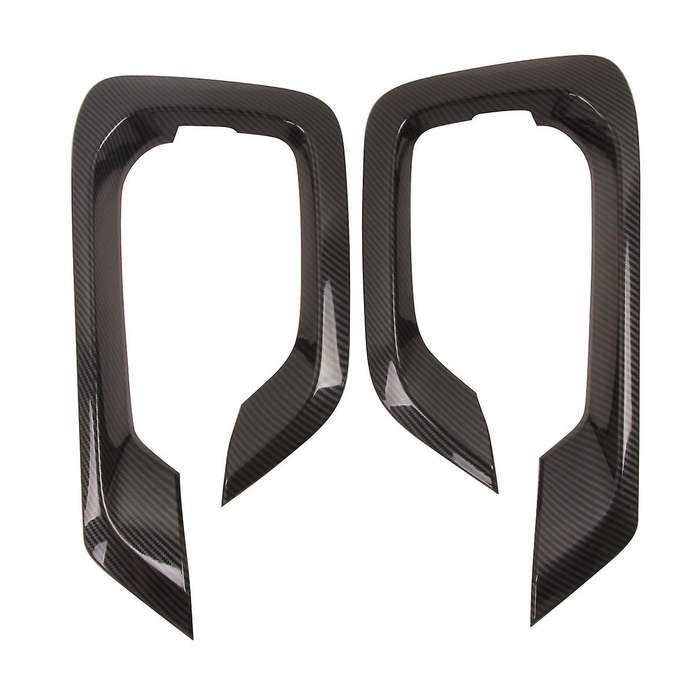 Car Carbon Look Front Fog Light Lamp Cover Trim Protect Frame for Grand Starex H-1 I800 2018-2020