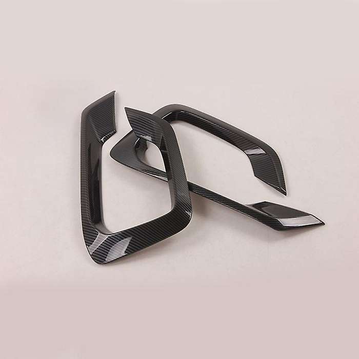 Car Carbon Look Front Fog Light Lamp Cover Trim Protect Frame for Grand Starex H-1 I800 2018-2020