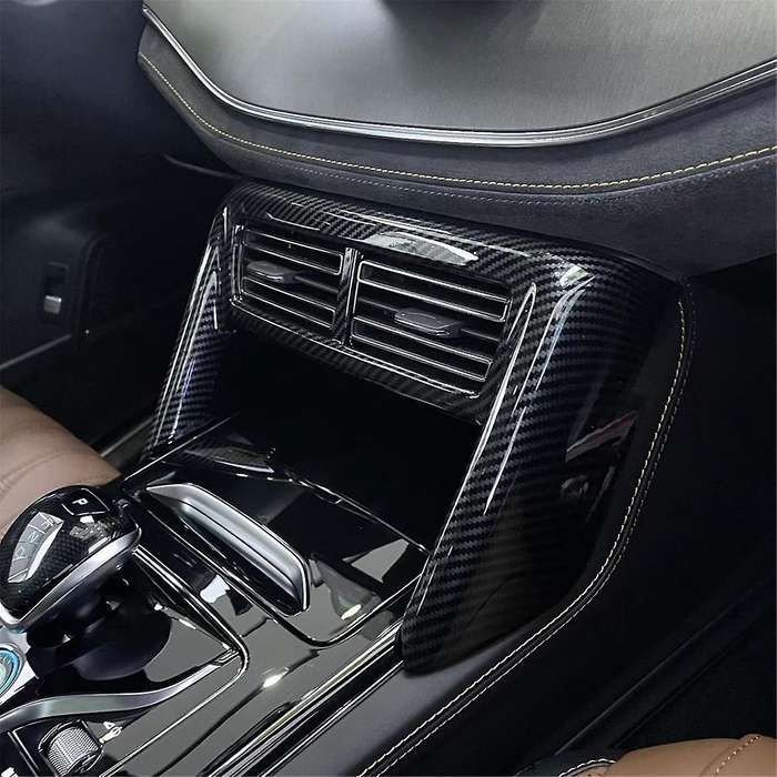 Car Center Air Vent Outlet Panel Cover Trim Decoration Carbon Fiber Look for TANG