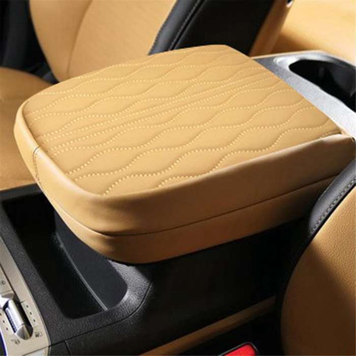 Car Center Console Armrest Box Pad Mat Cushion Cover Camel Fit for Carnival