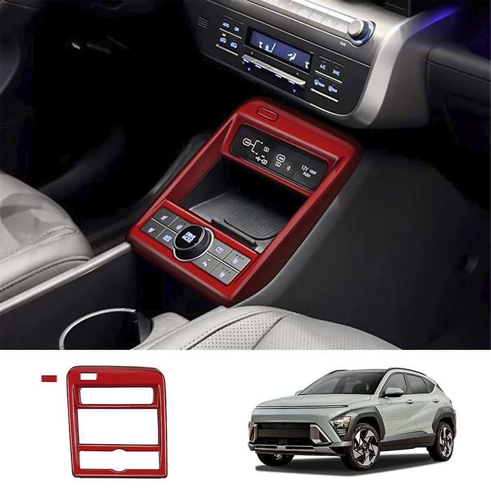 Car Center Console Gear Panel Cover Trim for 2024+ Car Interior Accessories Red