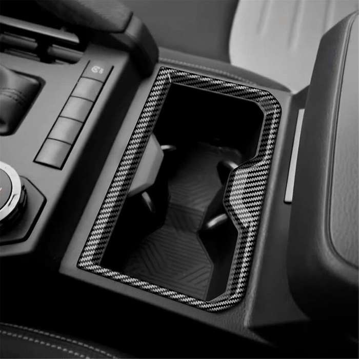Car Center Console Water Cup Holder Decoration Frame Cover Trim for 2024 Car Accessories Carbon Fibe
