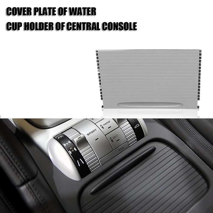 Car Center Console Water Cup Holder Roller Blind Cover for  2003-2010 7L5862531 Gray