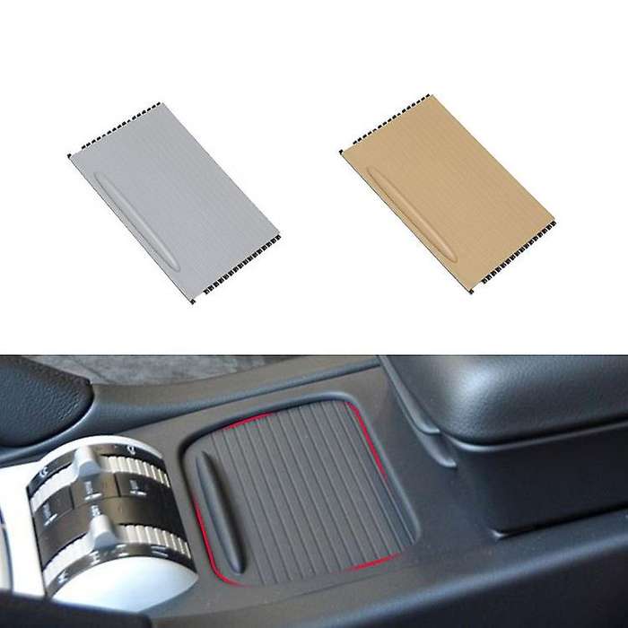 Car Center Console Water Cup Holder Roller Blind Cover for  2003-2010 7L5862531 Gray