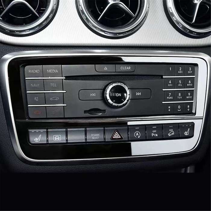 Car Center Control CD Panel Trim Cover for GLA CLA -Class CLA200 13-19 9 Button Adjust Decor Frame B