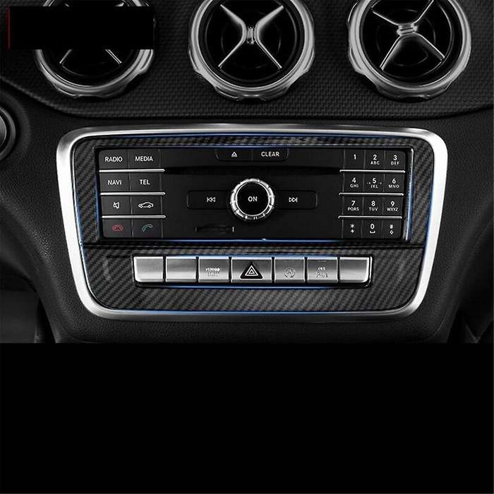 Car Center Control CD Panel Trim Sticker for GLA CLA -Class CLA200 13-19 7 Button Adjust Decor Frame