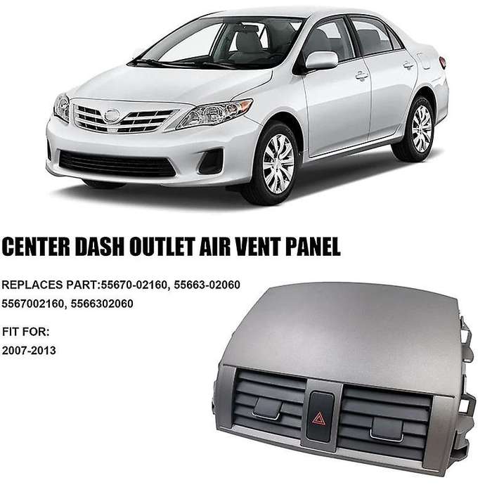 Car Center Dash A/c Outlet Vent Panel with Emergency Switch for 2008-2013 55670-02160 55663-02060