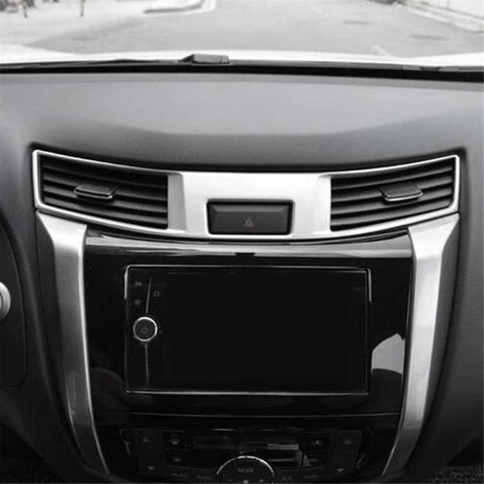 Car Central Control Air Conditioning Outlet Vent Frame Cover Trim Sticker for NP300 2016-2021 A