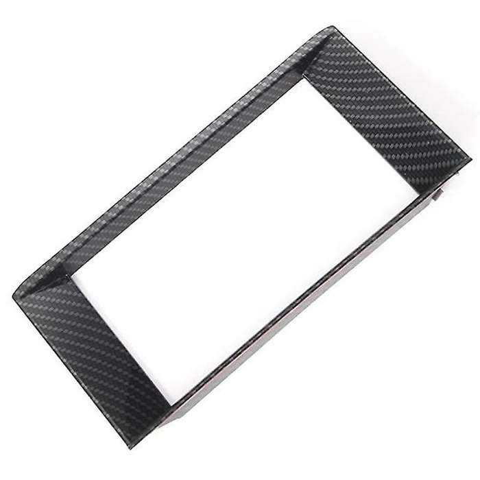 Car Central Control Display Carbon Fiber Sticker, GPS Navigation Panel Screen Frame Cover, for 2015-