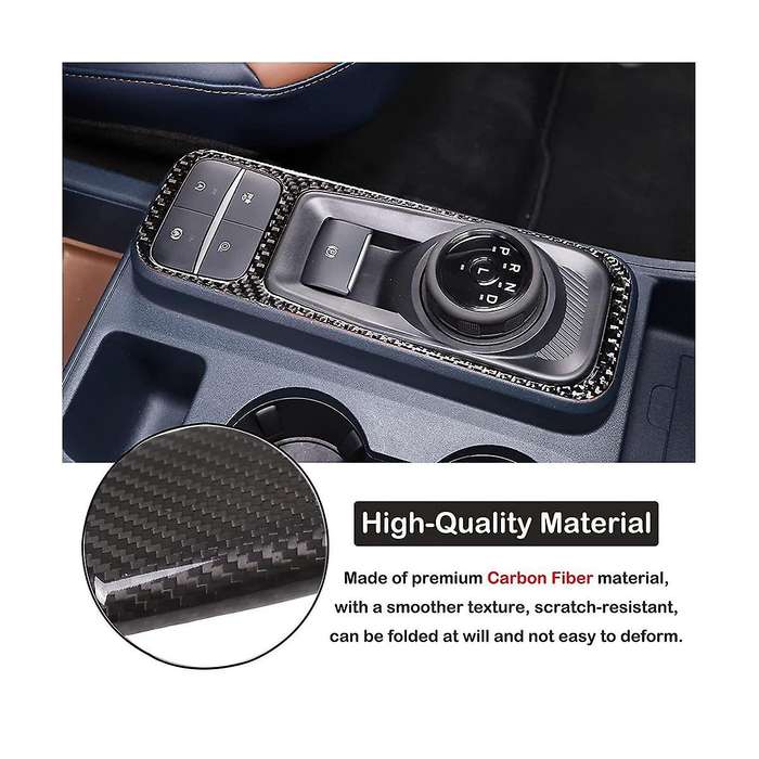 Car Central Control Gear Shift Panel Cover Sticker for 2022 2023 Accessories - Soft Carbon Fiber