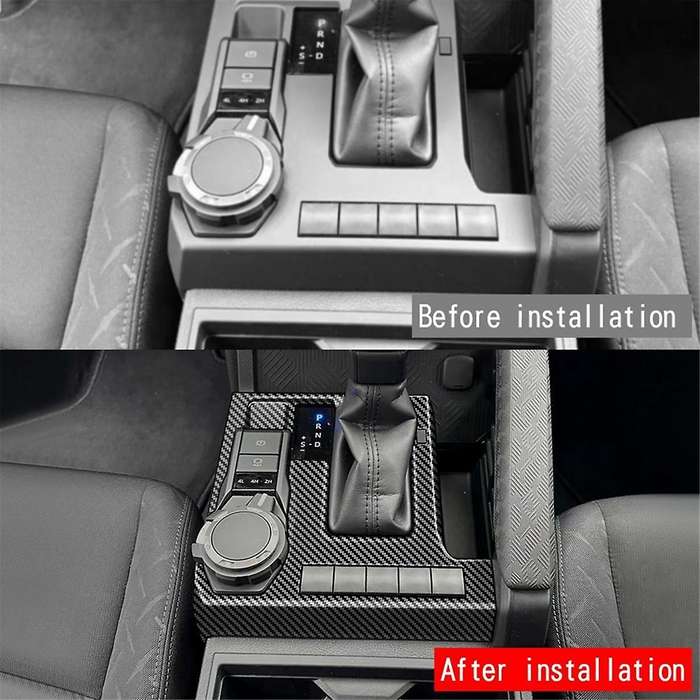 Car Central Control Gear Shift Panel for 2024 Gear Knob Cover Trim Frame Sticker Carbon Fiber