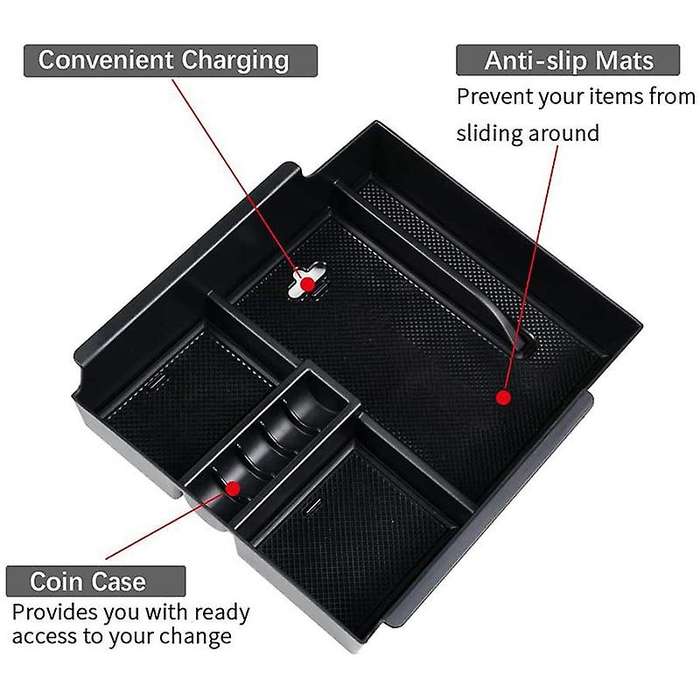 Car Central Interior Armrest Insert Organizer Storage Box Fit for Alphard Vellfire 2015-2018