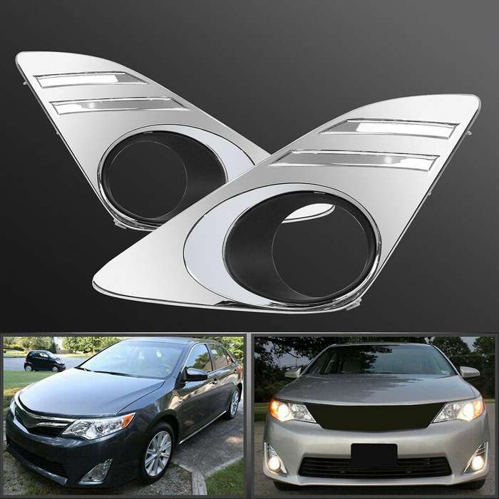 Car Chrome Front Bumper Fog Lamp Light Cover Trim for 2012-2014 US