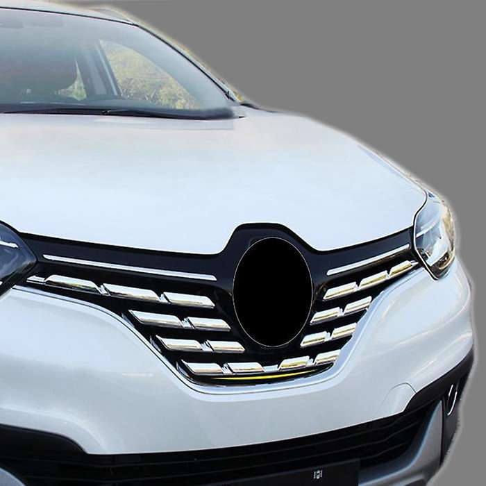 Car Chrome Front Mesh Grille Bumper Cover Trim Strip for Kadjar 2015 2016 2017