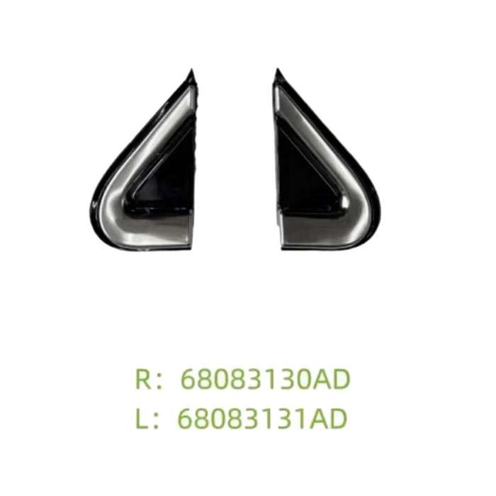 Car Chrome Front Window Triangle Plate Triangle Garnish Cover Panel for 2012-2016 68083130ad 680831