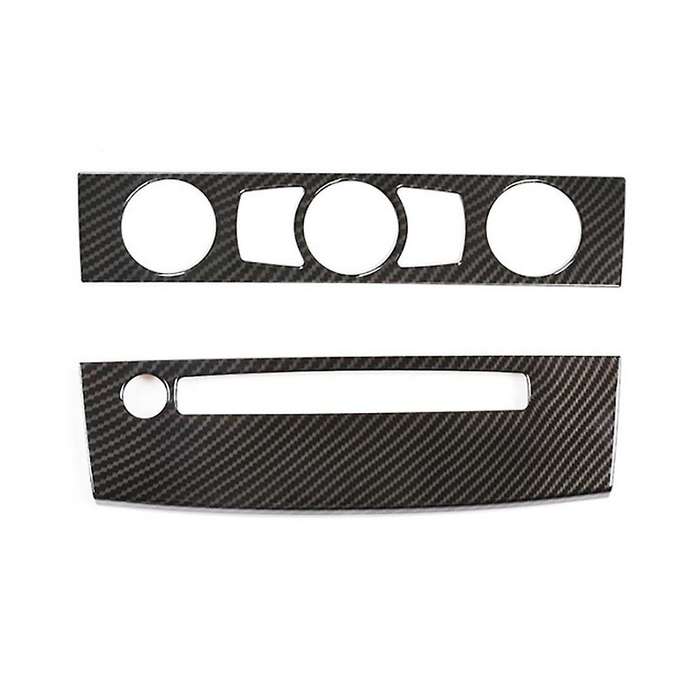 Car Console Air Conditioner CD Panel Decorative Cover Sticker Trim for 5 Series E60 2004-2010