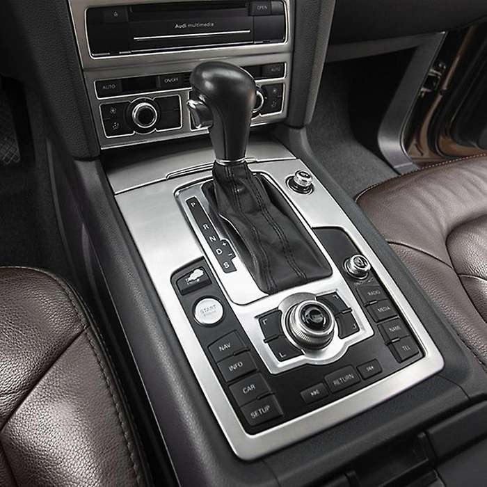 Car Console Gearshift Water Cup Holder Decoration Cover Gear Multimedia Panel Sticker Trim for  Silv