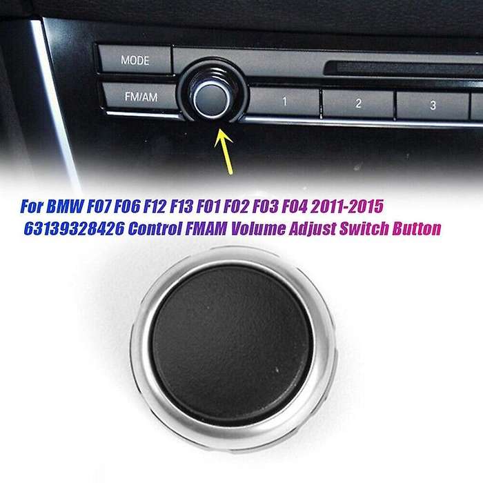 Car Control FM/AM Volume Adjust Control Knob Switch Cover 63139328426 for F07 F06 F12 F13 F01 F02 F0
