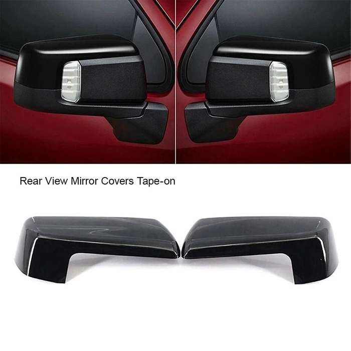 Car Conversion Electroplated Silver Rear View Mirror Covers Tape-on for 1500 2019-2023 94469253 844