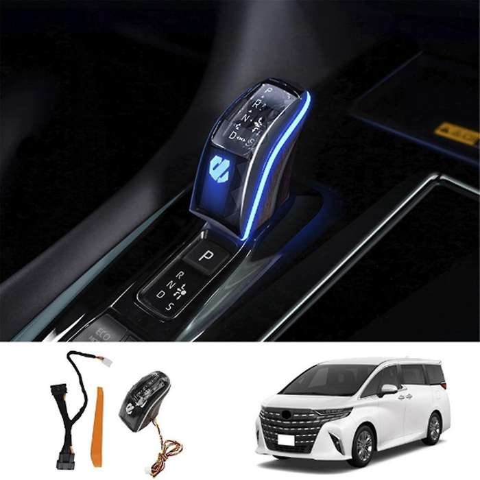 Car Crystal Gear Shift Knob Shift Handball Shifter with Ambient Light for ALPHARD 40 Series 2023+,A