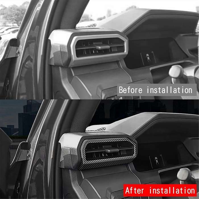 Car Dash A/C Air Conditioner Outlet Vent Cover Panel Trim for 2024 Car Interior Accessories Carbon
