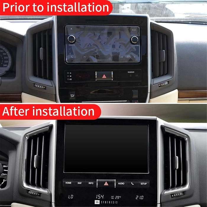 Car Dashboard A/C Air Outlet Vent Trim Central Console Grille for Land Cruiser LC200 2016-2022