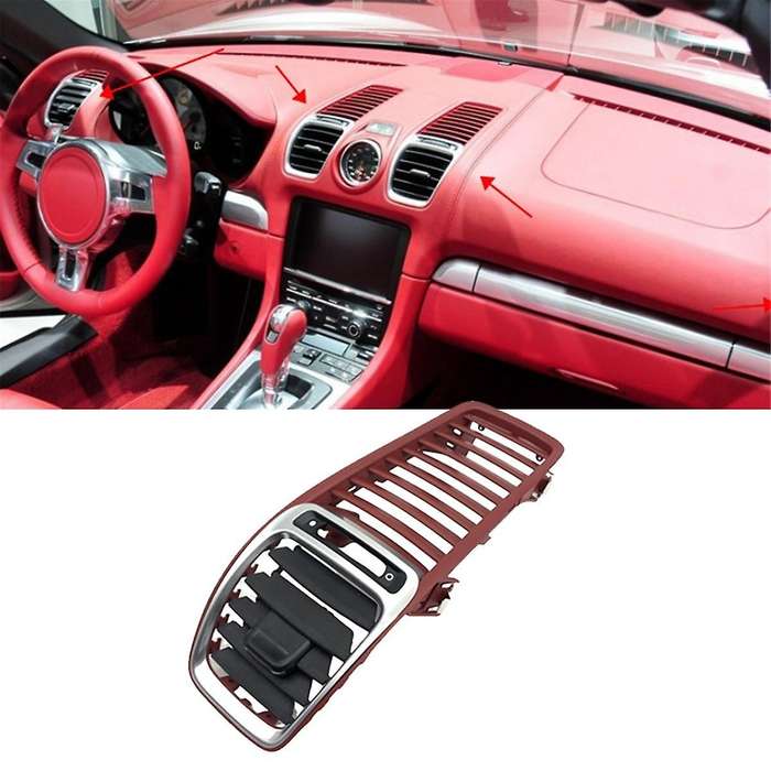 Car Dashboard Air Conditioner Outlet Vent Grille Cover Panel 98155213100 for 981 2012-2016 Red