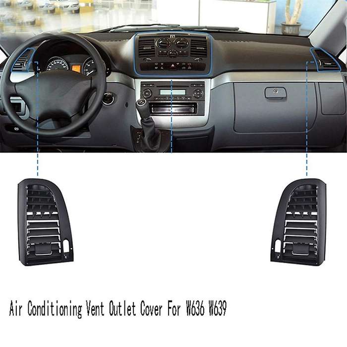 Car Dashboard Central Left Air Conditioning Vent Outlet Cover Grille Panel for W636 W639