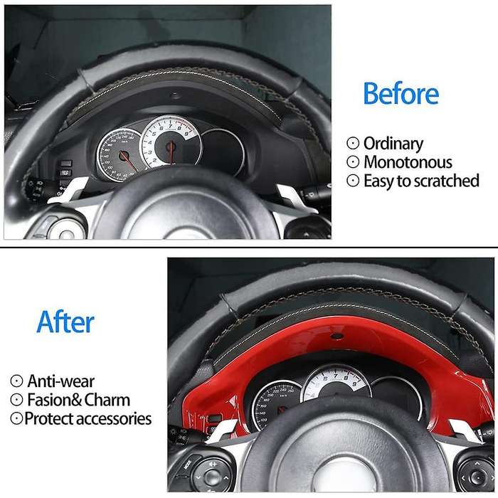 Car Dashboard Instrument Frame Cover Sticker Trim for 86 GT86 BRZ 2012-2020 Interior Accessories, Re