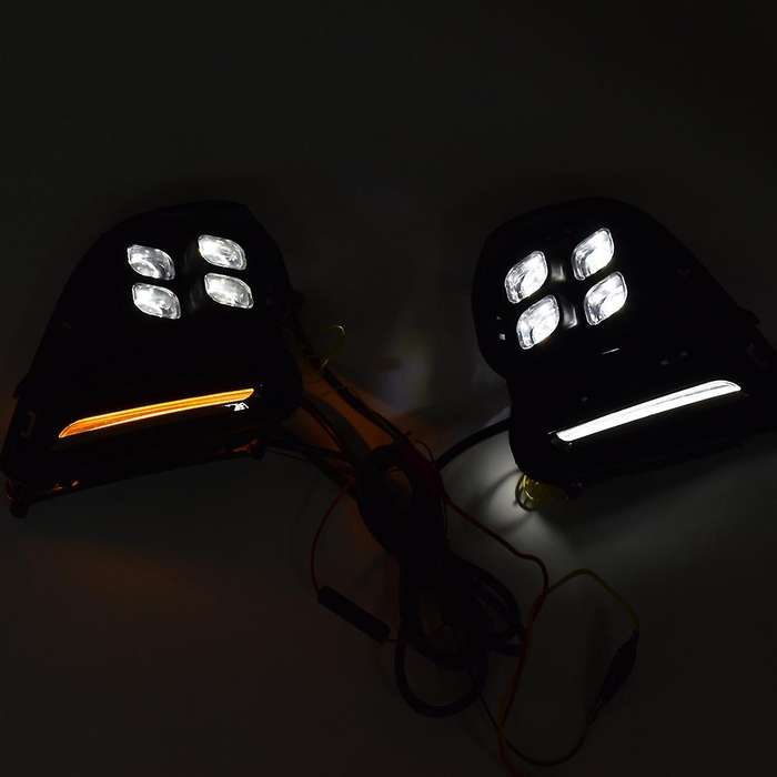 Car Daytime Running Lights Turn Signal Fog Lamp Cover 12V ABS LED DRL for Cavalier 2016-2018