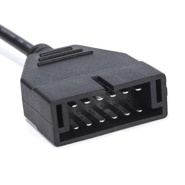 Car Diagnostic Tool OBD2 Connector Adapter for 12 Pin to OBD2 16 Pin Cable Auto Scanner Adapter