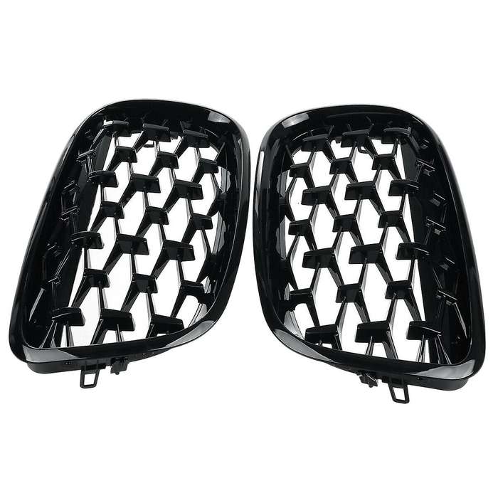 Car Diamond Grills Front Kidney Chrome Mesh Grille Car Accessories for E70 E71 E72 X5 X6 2007-2013