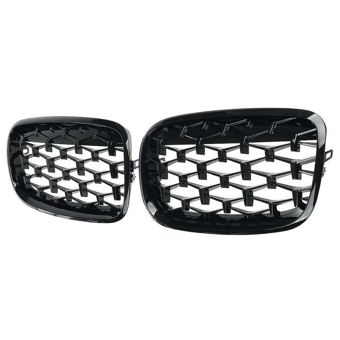 Car Diamond Grills Front Kidney Grill Chrome Mesh Grille Car Accessories for E70 E71 E72 X5 X6 2007-